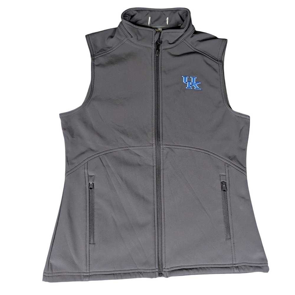 Kentucky Wildcats Softshell Vest Women Medium Gray Embroidered Logo Excellent